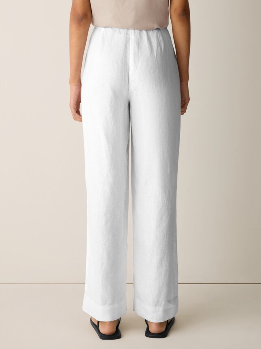 Eileen Fisher Heavy Organic Linen Full-Length Straight Trouser new nvr worn med! - Picture 4 of 7